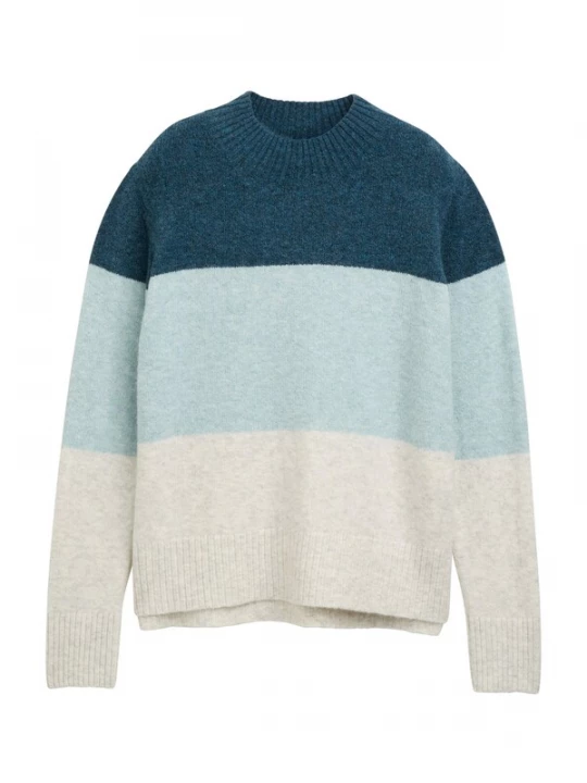 Foto van product TOM TAILOR DENIM Trui petrol / mintgroen / wit
