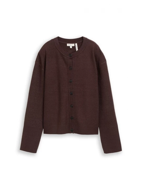 Foto van product TOM TAILOR Gebreid vest bruin gemêleerd