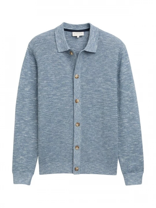 Foto van product TOM TAILOR Gebreid vest duifblauw / offwhite