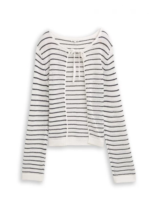 Foto van product TOM TAILOR Gebreid vest marine / wolwit