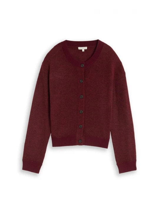 Foto van product TOM TAILOR Gebreid vest rood gemêleerd