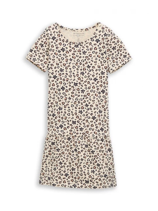 Foto van product TOM TAILOR Jurk beige / lichtbruin / zwart