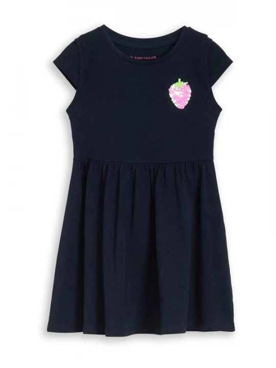 Foto van product TOM TAILOR Jurk donkerblauw / groen / rosa