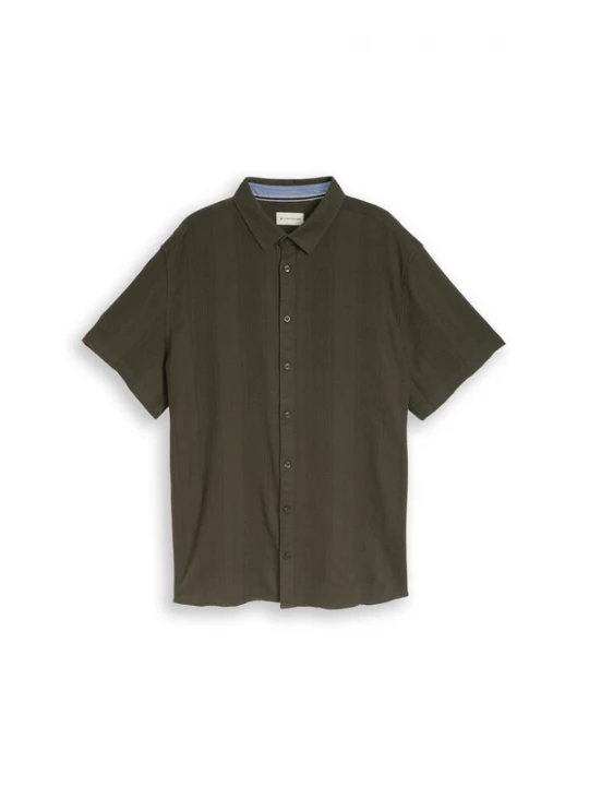 Foto van product TOM TAILOR Men + Overhemd olijfgroen