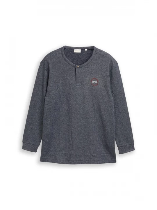 Foto van product TOM TAILOR Men + Shirt blauw gemêleerd / donkerrood / wit