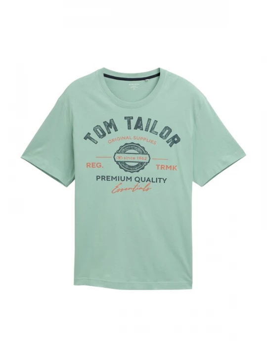 Foto van product TOM TAILOR Men + Shirt nachtblauw / lichtgroen / oranje