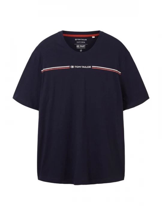 Foto van product TOM TAILOR Men + Shirt nachtblauw / rood / wit