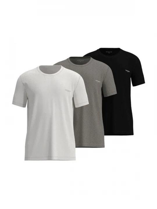 Foto van product TOM TAILOR Onderhemd greige / zwart gemêleerd / wit