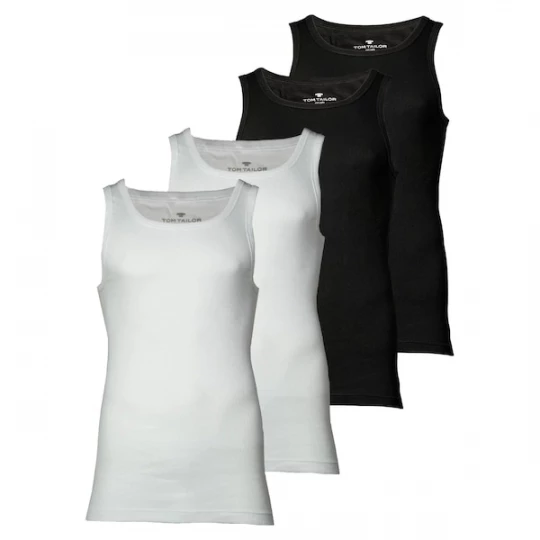 Foto van product TOM TAILOR Onderhemd zwart / wit