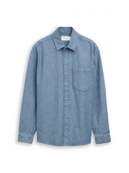 Foto van product TOM TAILOR Overhemd blauw denim