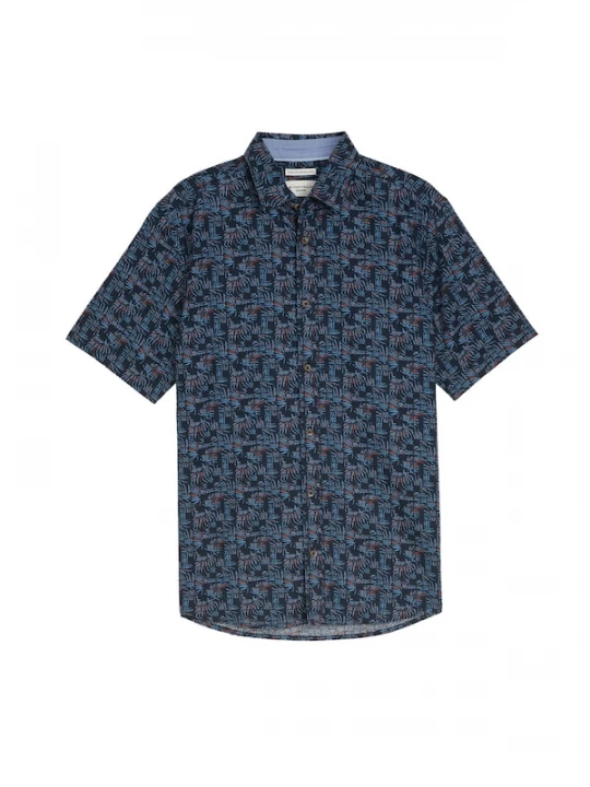 Foto van product TOM TAILOR Overhemd blauw / navy / donkeroranje