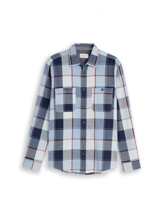Foto van product TOM TAILOR Overhemd lichtblauw / antraciet / wit