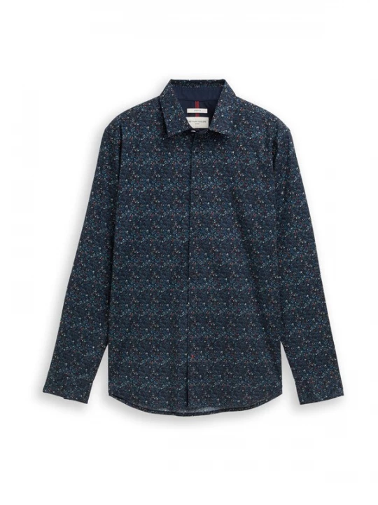 Foto van product TOM TAILOR Overhemd navy / cyaan blauw / rood / wit