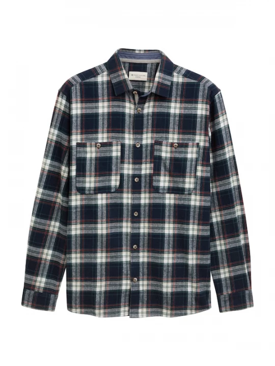 Foto van product TOM TAILOR Overhemd navy / donkergroen / lichtrood / wit