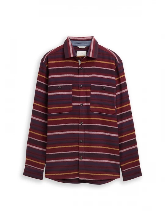 Foto van product TOM TAILOR Overhemd navy / geel / bourgogne / wit
