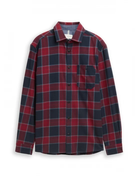 Foto van product TOM TAILOR Overhemd navy / saffier / wijnrood / donkerrood
