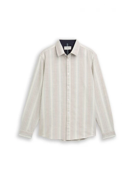 Foto van product TOM TAILOR Overhemd taupe / lichtblauw / grafiet / offwhite