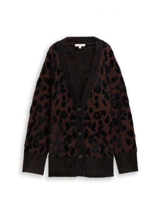 Foto van product TOM TAILOR Oversized vest donkerbruin / zwart