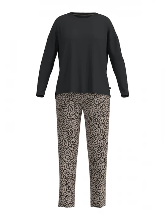 Foto van product TOM TAILOR Pyjama bruin / cappuccino / zwart