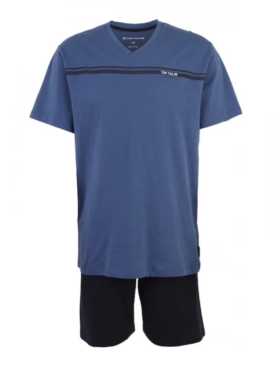 Foto van product TOM TAILOR Pyjama kort nachtblauw / saffier / wit