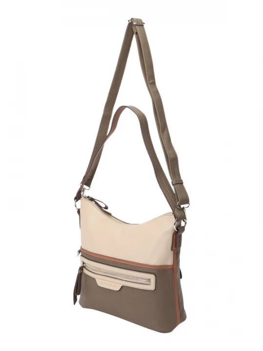 Foto van product TOM TAILOR Schoudertas 'Jule' taupe / donkerbruin