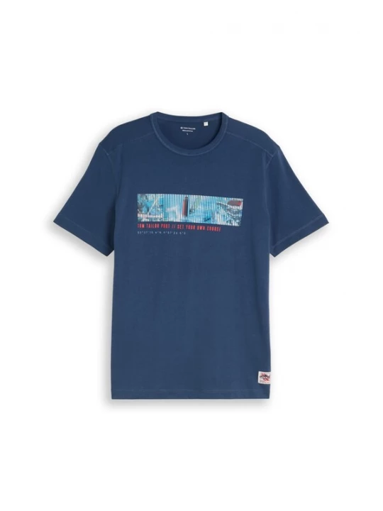 Foto van product TOM TAILOR Shirt azuur / donkerblauw / kersrood / wit
