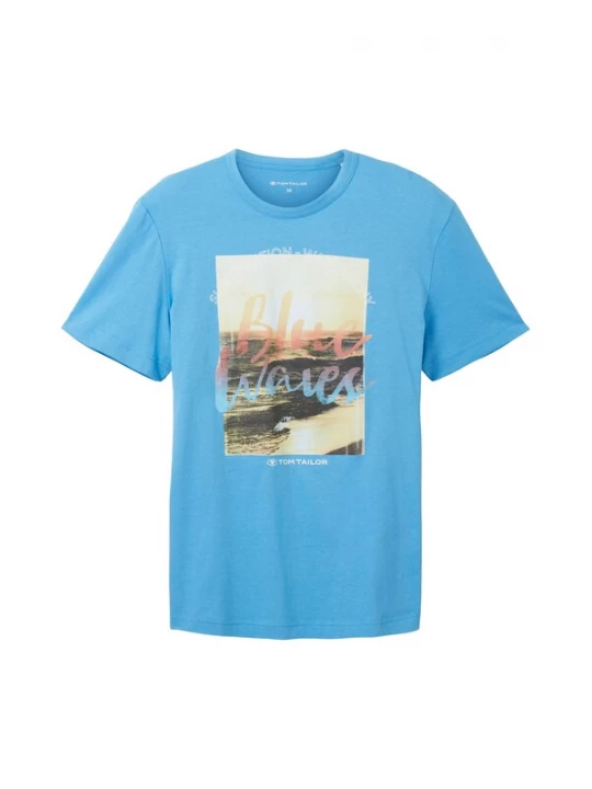 Foto van product TOM TAILOR Shirt azuur / lichtgeel / lichtrood / zwart