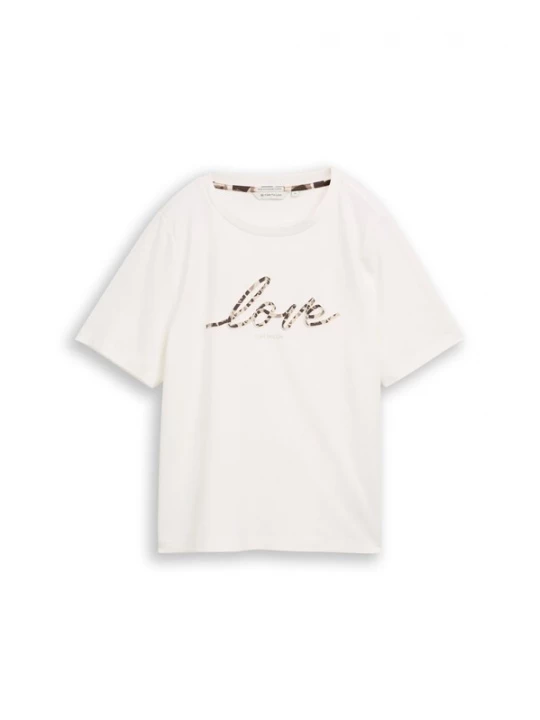 Foto van product TOM TAILOR Shirt beige / bruin / wit
