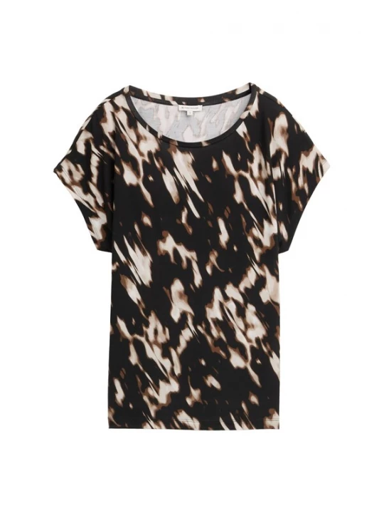 Foto van product TOM TAILOR Shirt beige / lichtbeige / bruin / zwart