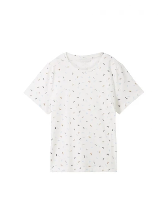 Foto van product TOM TAILOR Shirt beige / lichtblauw / zwart / offwhite