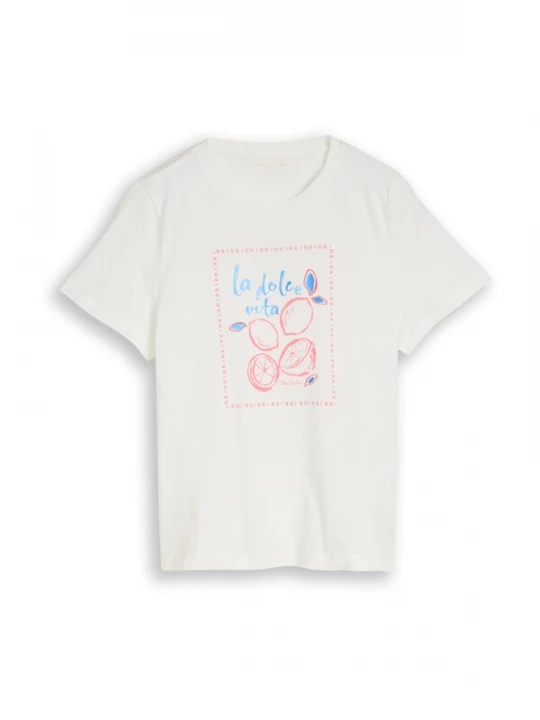 Foto van product TOM TAILOR Shirt blauw / aqua / zalm roze / wit