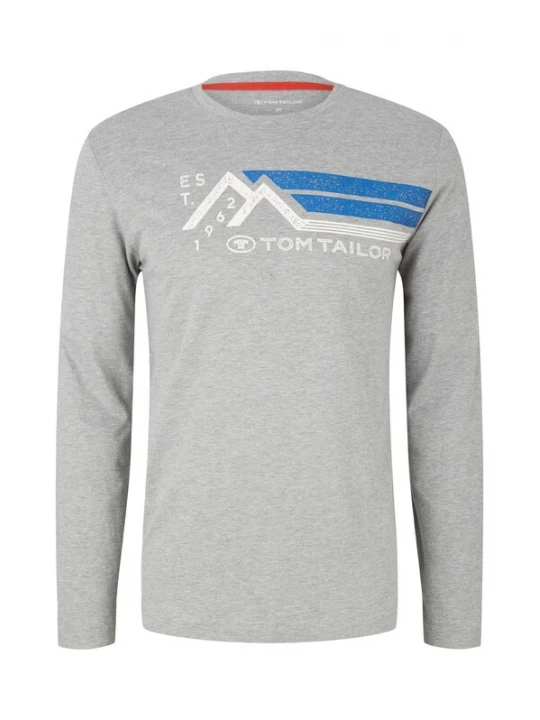 Foto van product TOM TAILOR Shirt blauw / grijs gemêleerd / wit