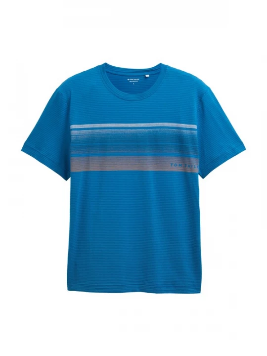 Foto van product TOM TAILOR Shirt blauw / navy / ombergrijs / wit