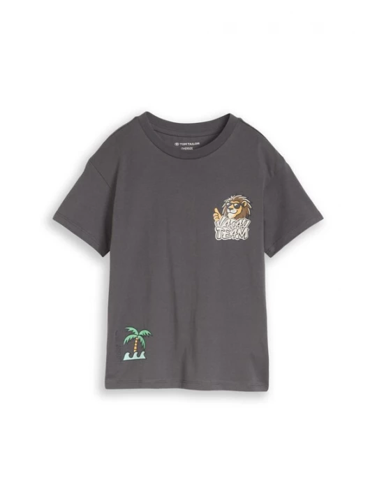 Foto van product TOM TAILOR Shirt bruin / donkergrijs / groen / wit
