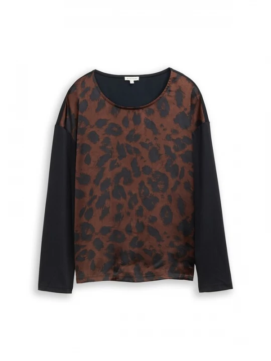 Foto van product TOM TAILOR Shirt bruin / zwart