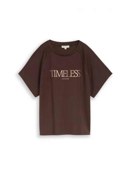 Foto van product TOM TAILOR Shirt chocoladebruin / brokaat / mokka