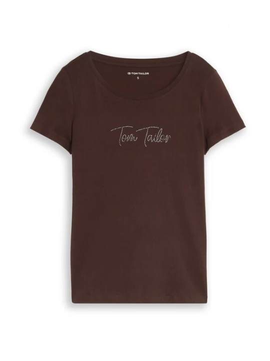 Foto van product TOM TAILOR Shirt chocoladebruin / zilver