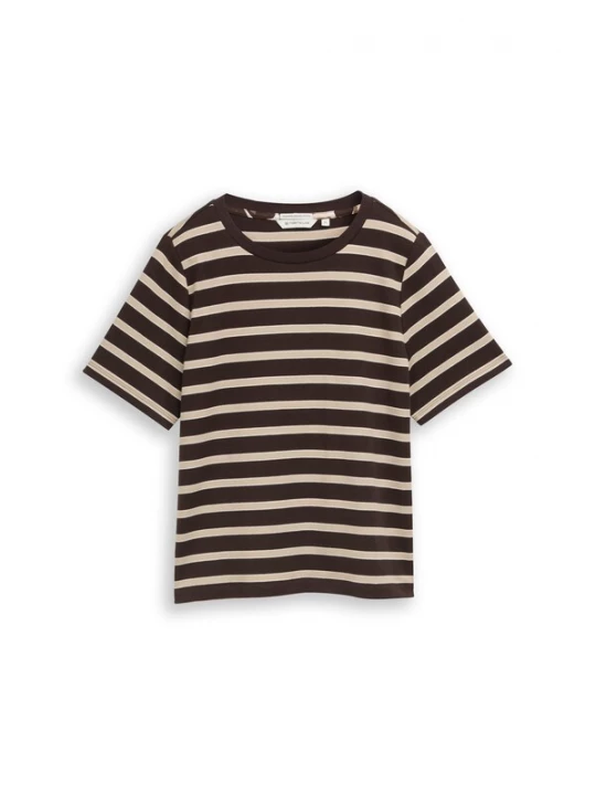 Foto van product TOM TAILOR Shirt crème / donkerbruin