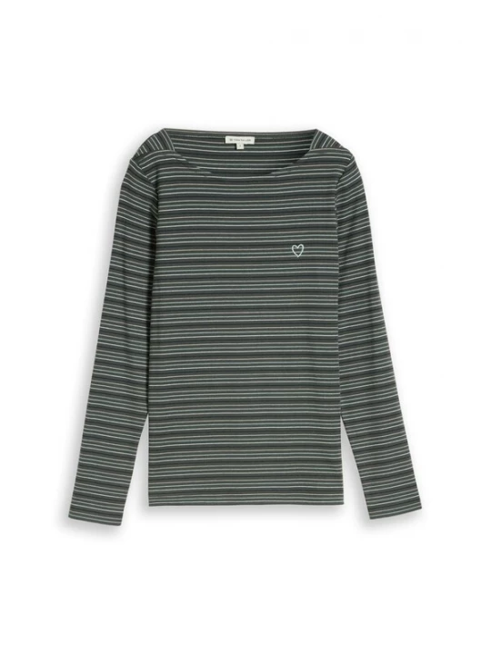 Foto van product TOM TAILOR Shirt crème / mintgroen / donkergroen / zwart
