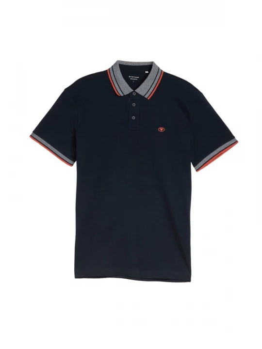 Foto van product TOM TAILOR Shirt donkerblauw / grijs / rood