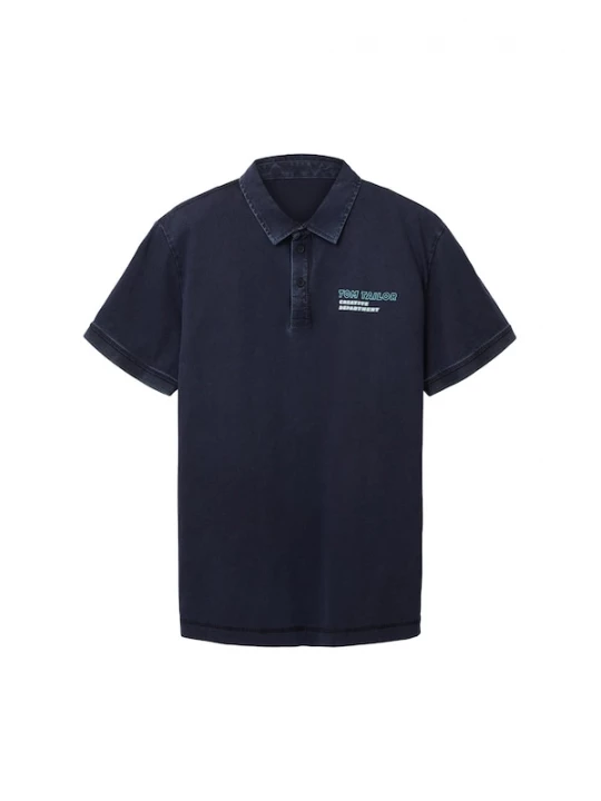 Foto van product TOM TAILOR Shirt donkerblauw / jade groen / wit