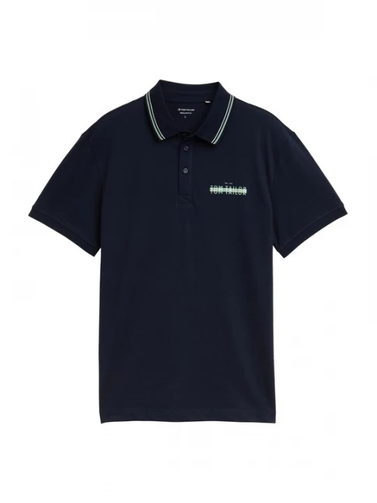 Foto van product TOM TAILOR Shirt donkerblauw / mintgroen / wit