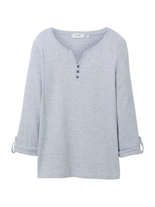 Foto van product TOM TAILOR Shirt donkerblauw / offwhite