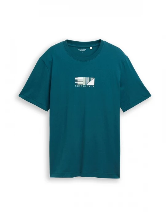 Foto van product TOM TAILOR Shirt donkerblauw / petrol / wit