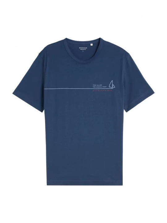 Foto van product TOM TAILOR Shirt donkerblauw / rood / wit
