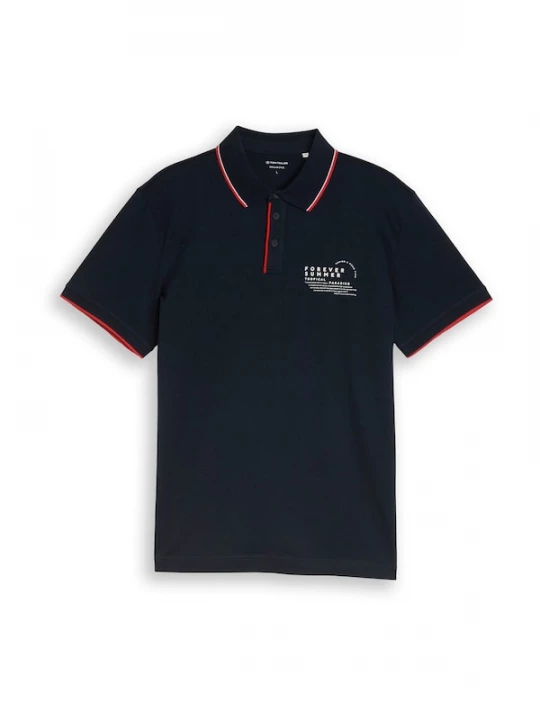 Foto van product TOM TAILOR Shirt donkerblauw / rood / wit