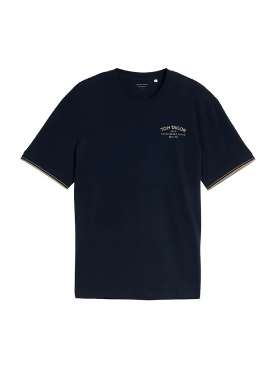 Foto van product TOM TAILOR Shirt donkerblauw / taupe