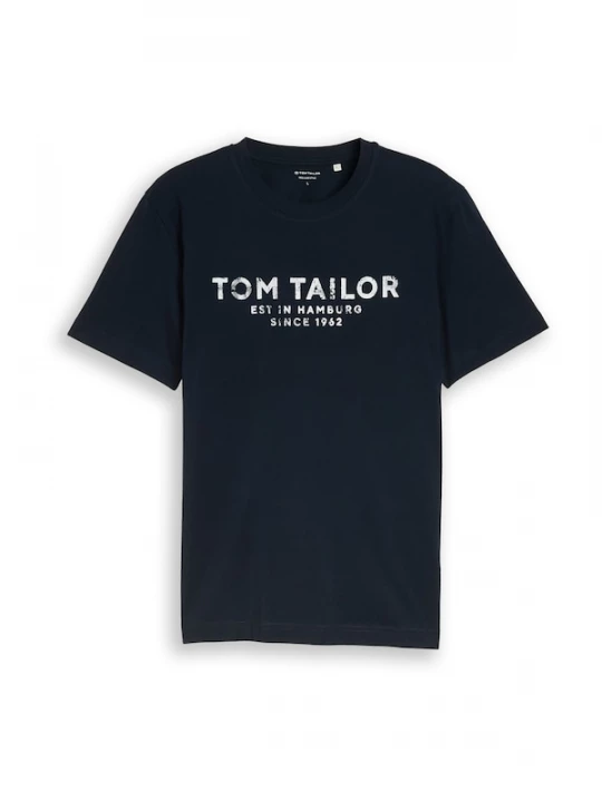 Foto van product TOM TAILOR Shirt donkerblauw / wit