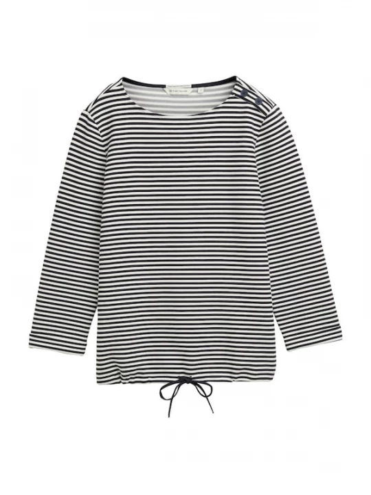 Foto van product TOM TAILOR Shirt donkerblauw / wit