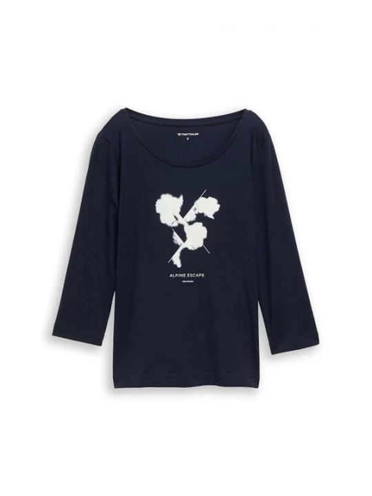 Foto van product TOM TAILOR Shirt donkerblauw / wit